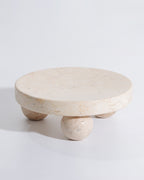 Wabi-Sabi Marmeren Plateau – Beige Rond – Decoratief Plateau-Plateau-Maeviaz-Maeviaz