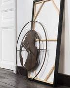 Wereldkaart Wandklok van Metaal – Donkerbruin-Wall Clock-Maeviaz-Maeviaz