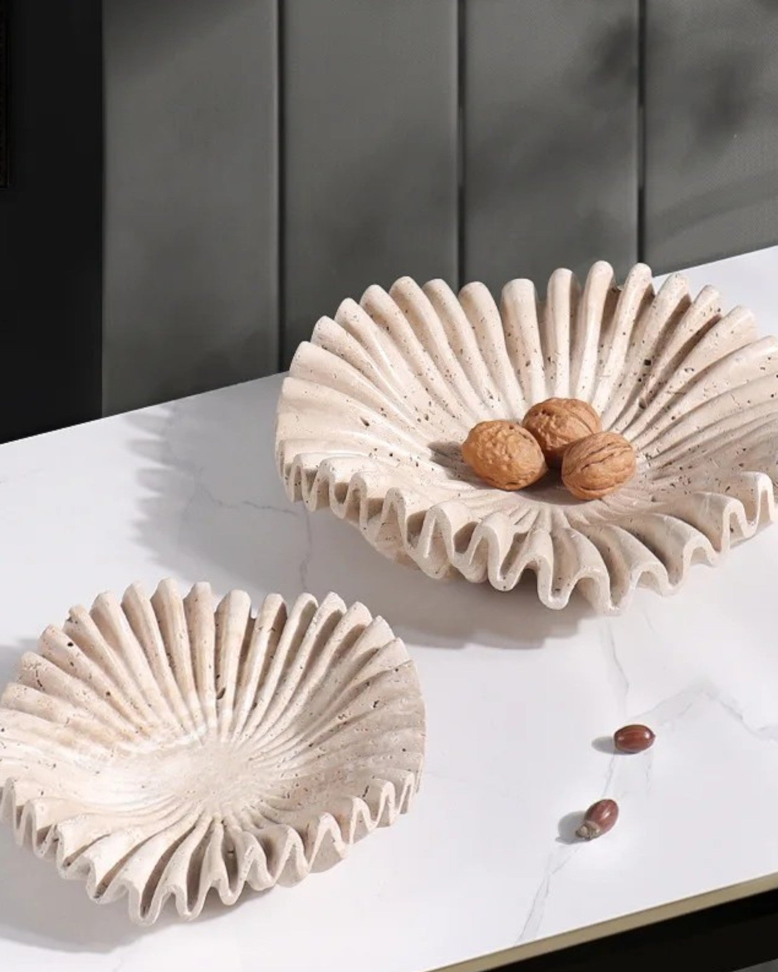 Marmeren Plateau – Wabi-Sabi Stijl Beige Retro Decoratief Dienblad-Plateau-Maeviaz-20 cm-Maeviaz