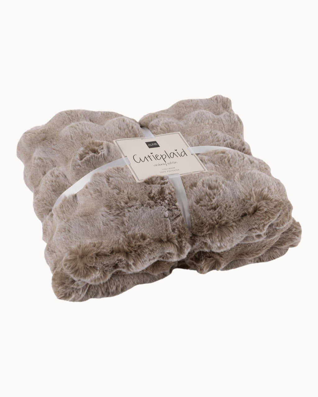 Plaid Wave – Taupe Deken van Katoen/Polyester-Fleece Dekens-Maeviaz-Maeviaz