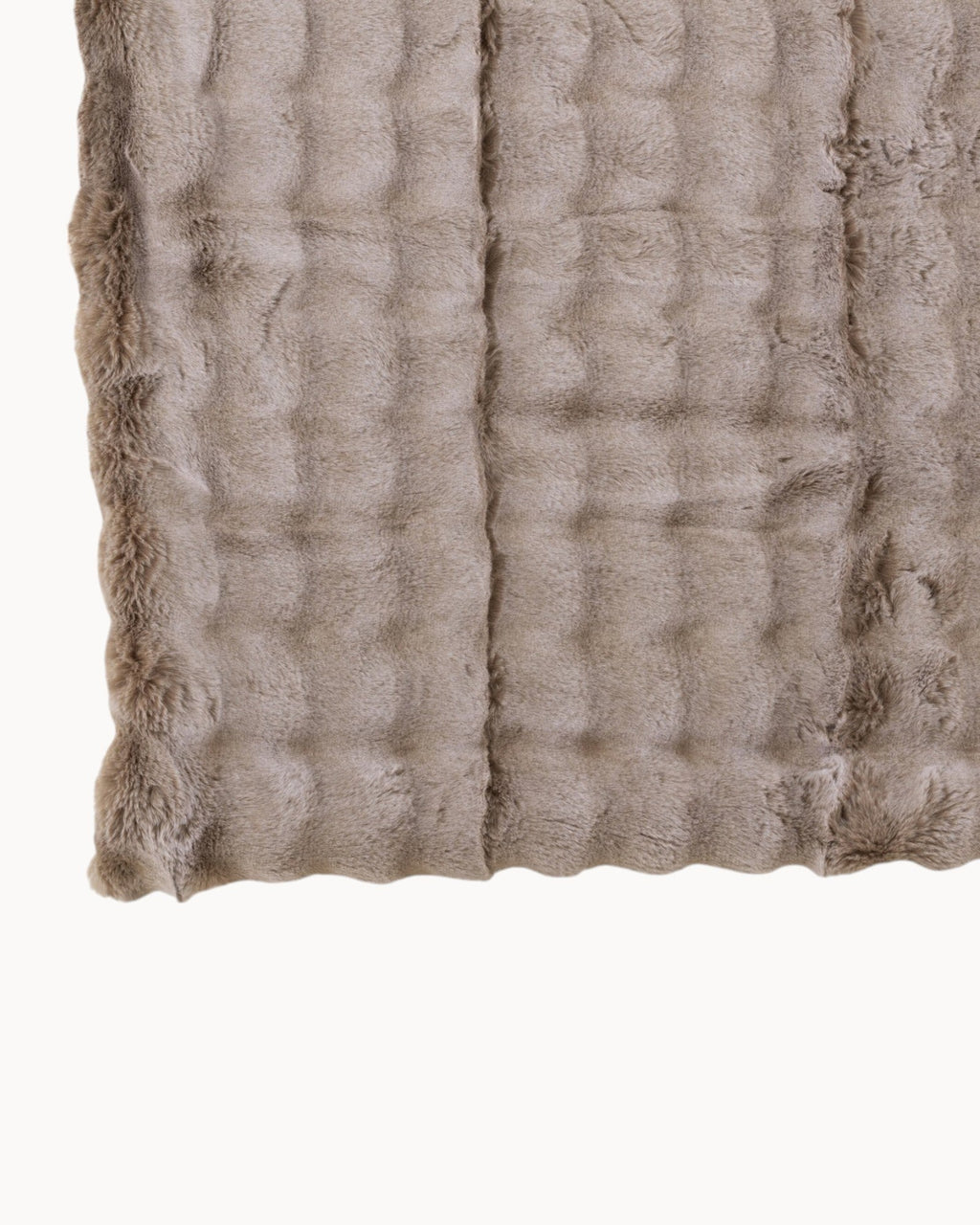 Plaid Wave – Taupe Deken van Katoen/Polyester-Fleece Dekens-Maeviaz-Maeviaz