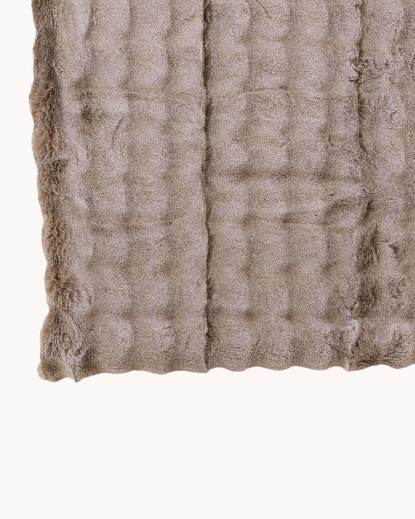 Plaid Wave – Taupe Deken van Katoen/Polyester-Fleece Dekens-Maeviaz-Maeviaz