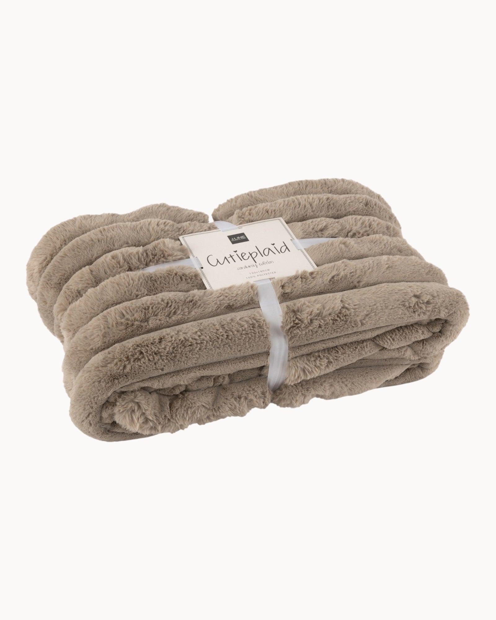 Taupe Corduroy Plaid – Taupe Deken van Katoen/Linnen/Polyester-Fleece Dekens-Maeviaz-Maeviaz