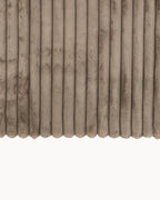 Taupe Corduroy Plaid – Taupe Deken van Katoen/Linnen/Polyester-Fleece Dekens-Maeviaz-Maeviaz