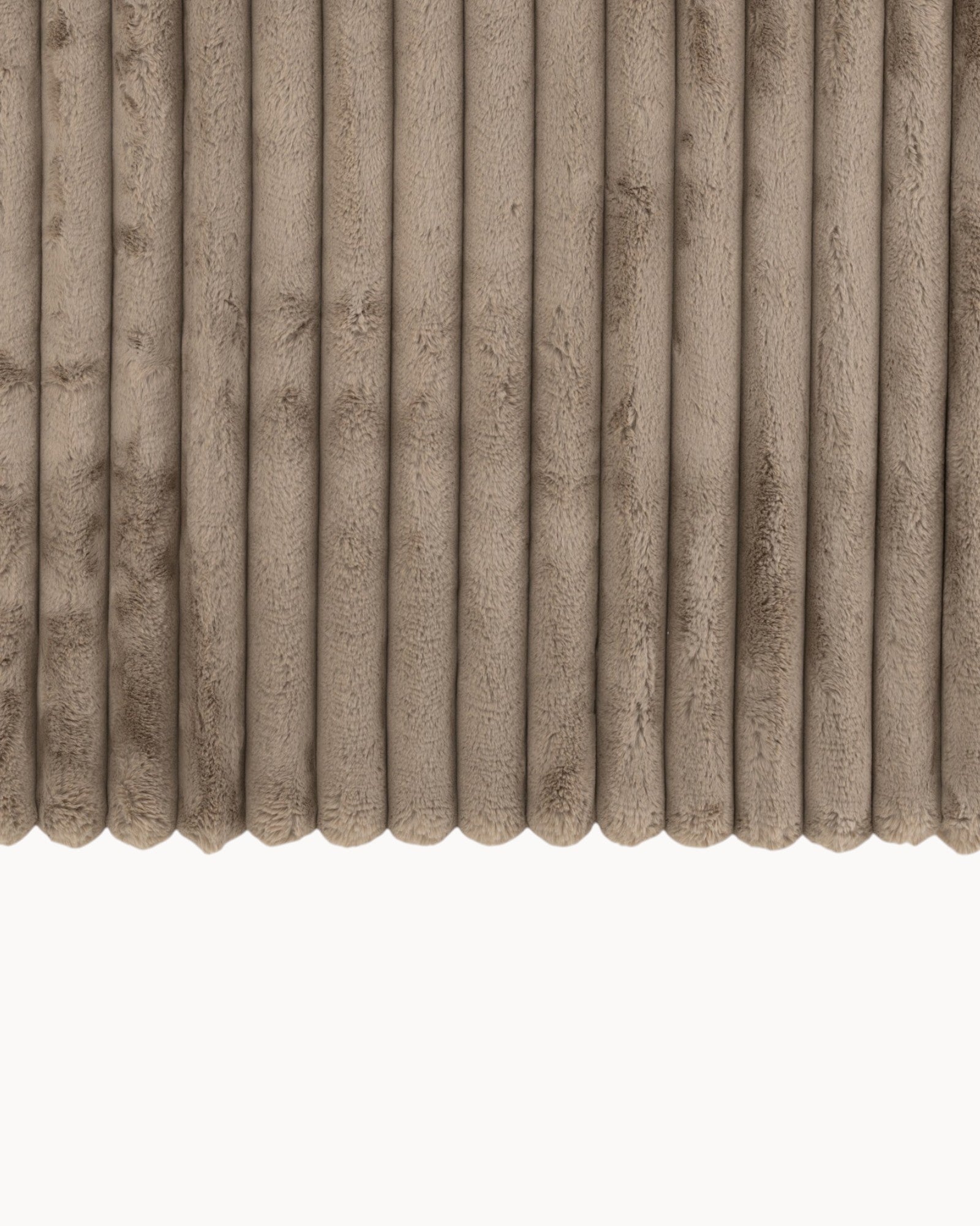 Taupe Corduroy Plaid – Taupe Deken van Katoen/Linnen/Polyester-Fleece Dekens-Maeviaz-Maeviaz