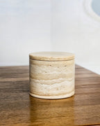 Travertin Natuursteen – Ronde Bewaarpotten van Marmer – Keukenopbergers-Decoratieve Opbergdozen-Maeviaz-Maeviaz