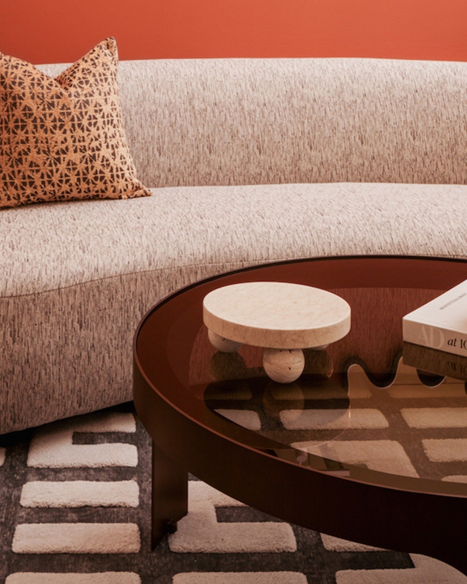 Wabi-Sabi Marmeren Plateau – Beige Rond – Decoratief Plateau-Plateau-Maeviaz-Maeviaz